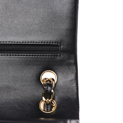 Chanel Lambskin Quilted Jumbo Double Flap Black 13 of 15