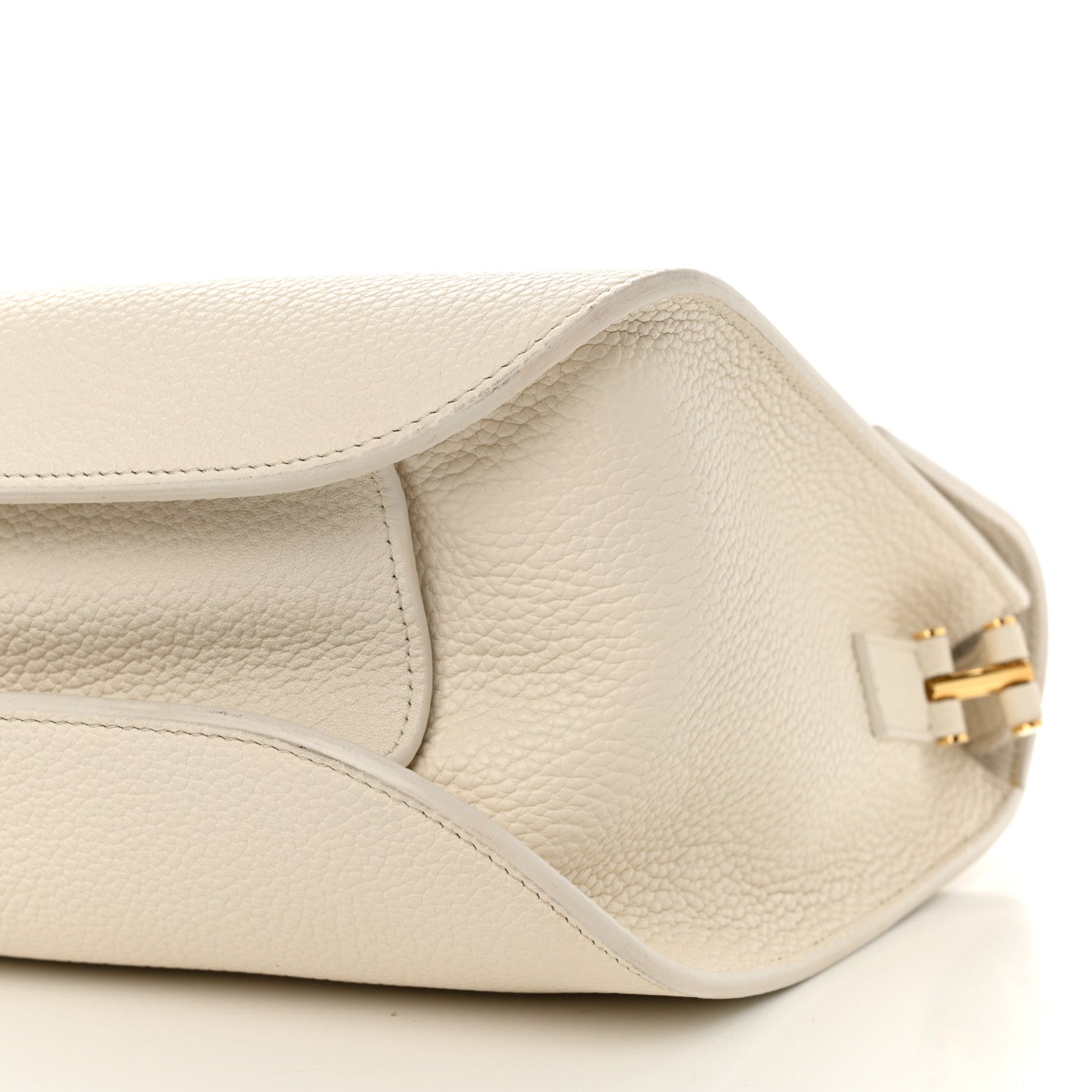Tom Ford Grained Calfskin Large T Clasp Tara Crossbody Bag White 10 of 13