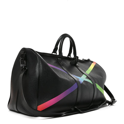 Louis Vuitton Taiga Rainbow Keepall Bandouliere 50 Black 3 of 9