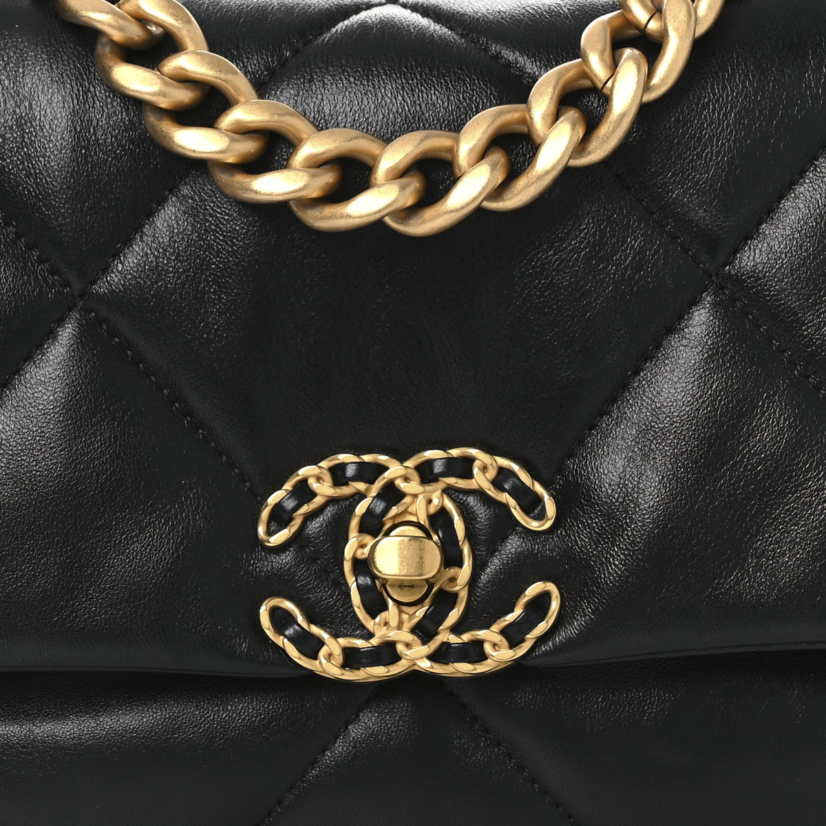 Chanel Lambskin Quilted Medium Chanel 19 Flap Black 8 of 12