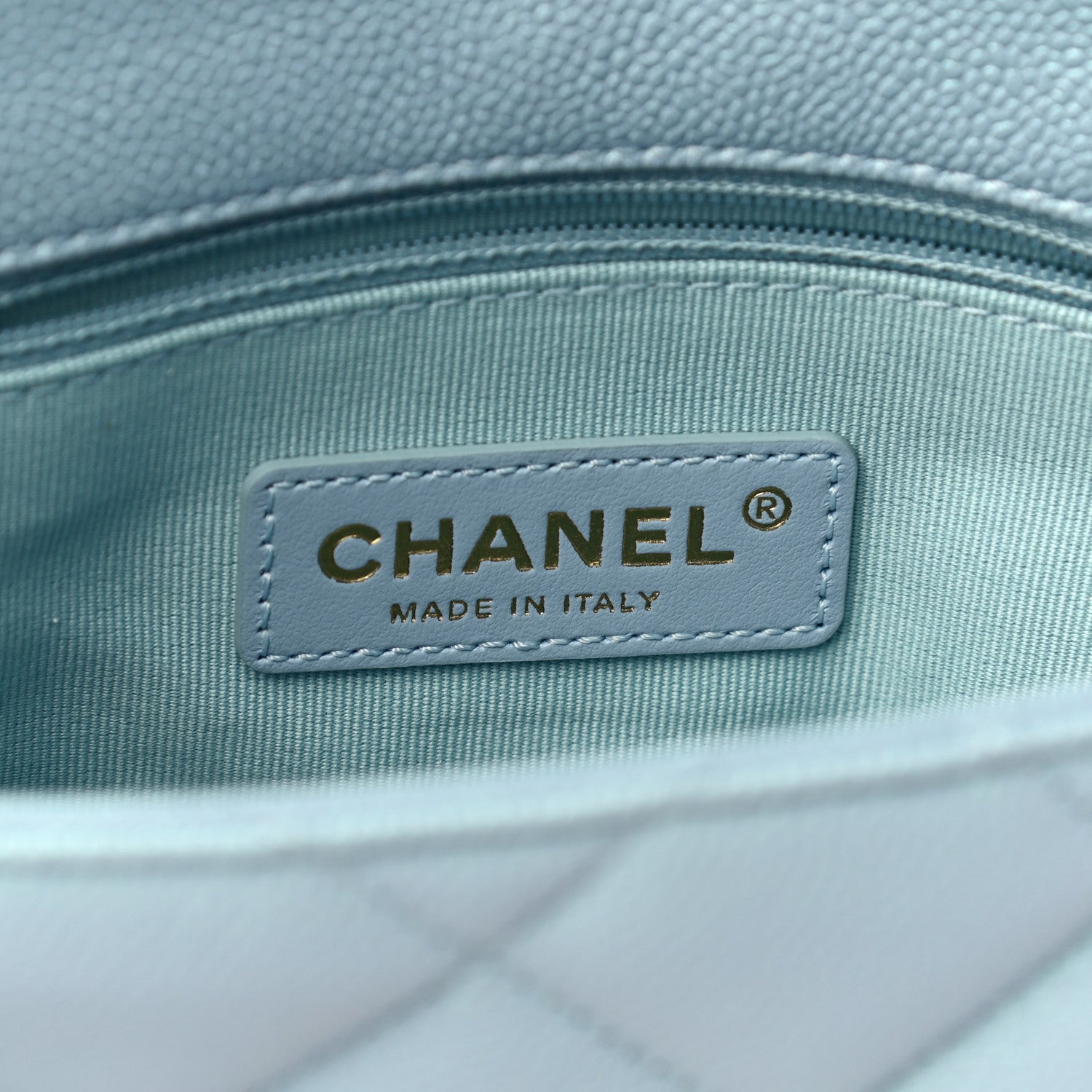 Chanel Iridescent Caviar Quilted Mini My Perfect Flap Light Blue 6 of 13
