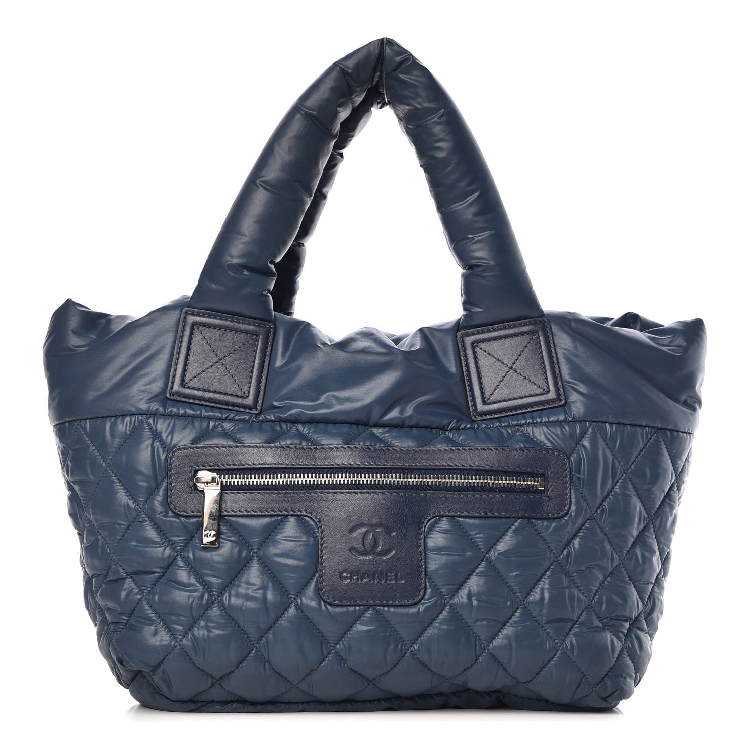 Chanel Nylon Quilted Small Coco Cocoon Reversible Tote Blue 1 of 13