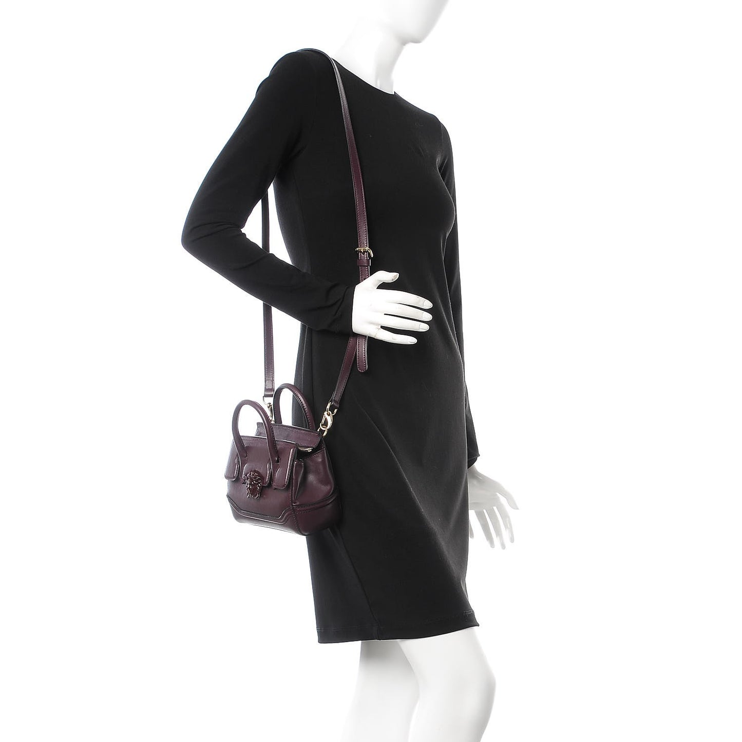 Calfskin Small Palazzo Empire Bag Burgundy