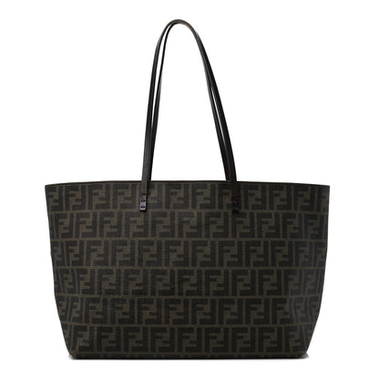 Fendi Zucca Spalmati Medium Roll Tote Tobacco Viola 1 of 13