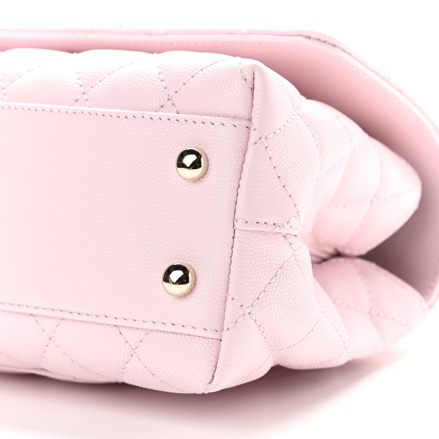 Caviar Quilted Mini Coco Handle Flap Light Pink