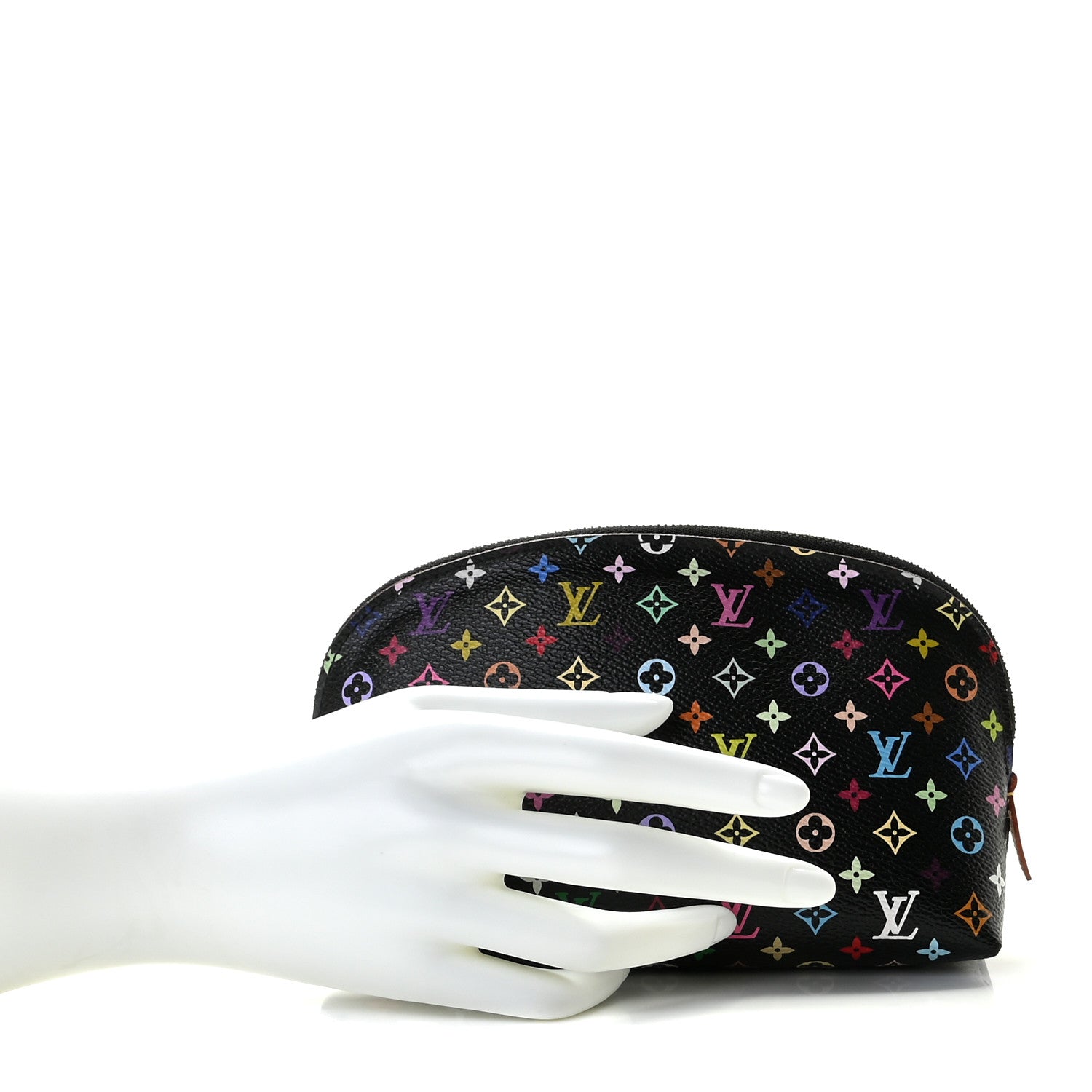 Louis Vuitton Monogram Multicolor Cosmetic Pouch Black Grenade 2 of 9