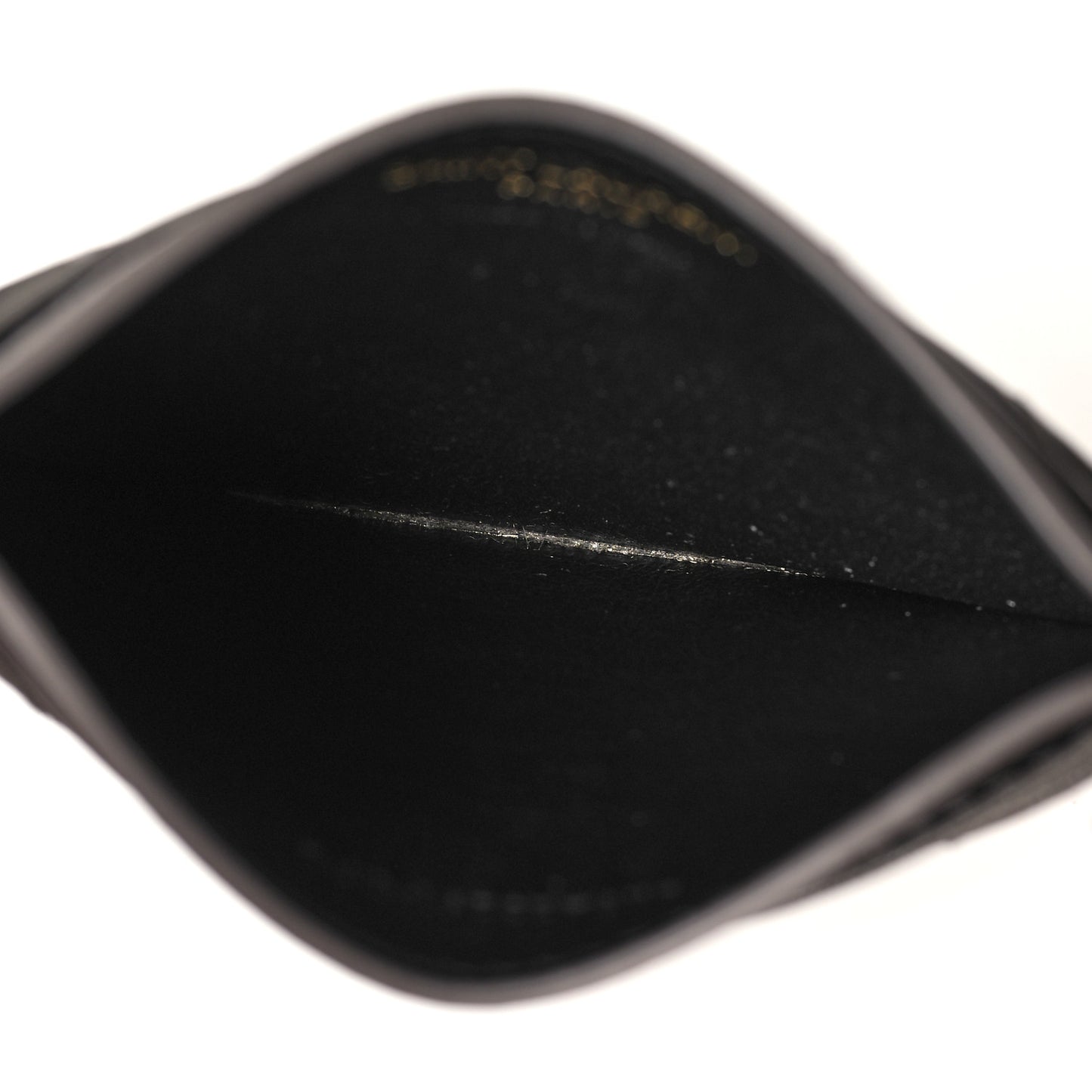 Grain De Poudre Matelasse Chevron Monogram Credit Card Case Fog