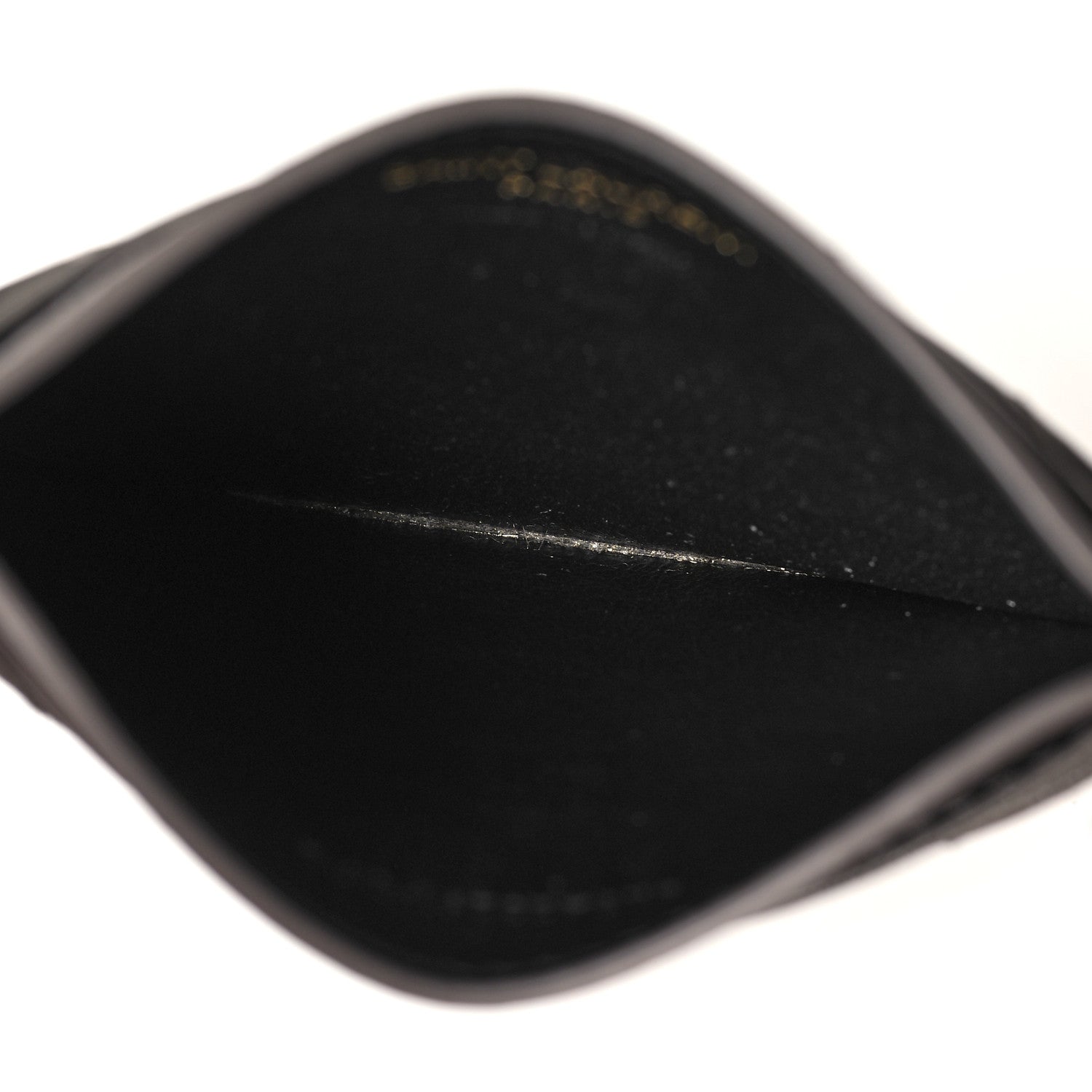 Saint Laurent Grain De Poudre Matelasse Chevron Monogram Credit Card Case Fog 5 of 11