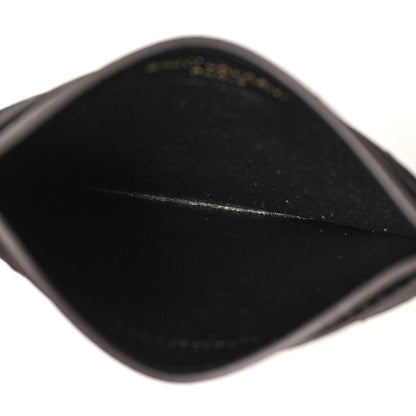 Saint Laurent Grain De Poudre Matelasse Chevron Monogram Credit Card Case Fog 5 of 11