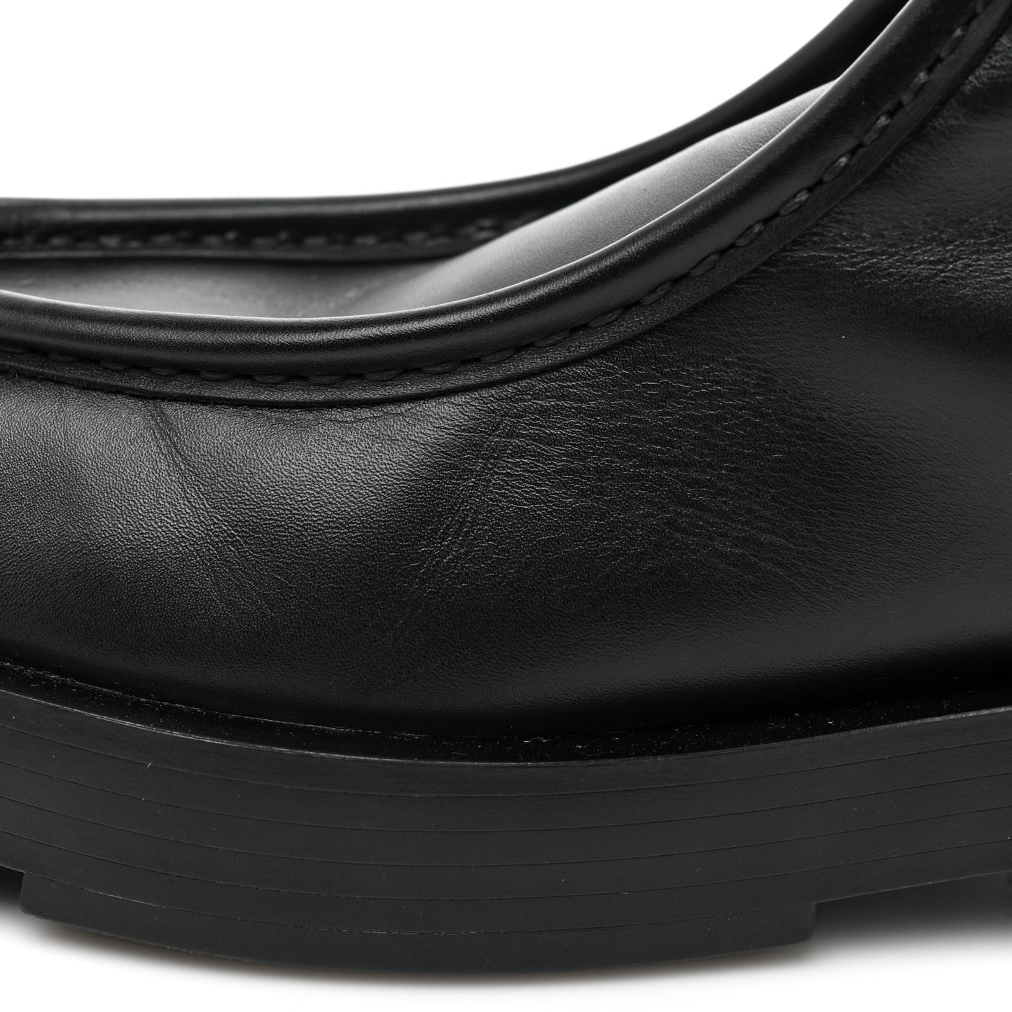 Box Calfskin Squared Laced Up Ankle Boots 40 Black