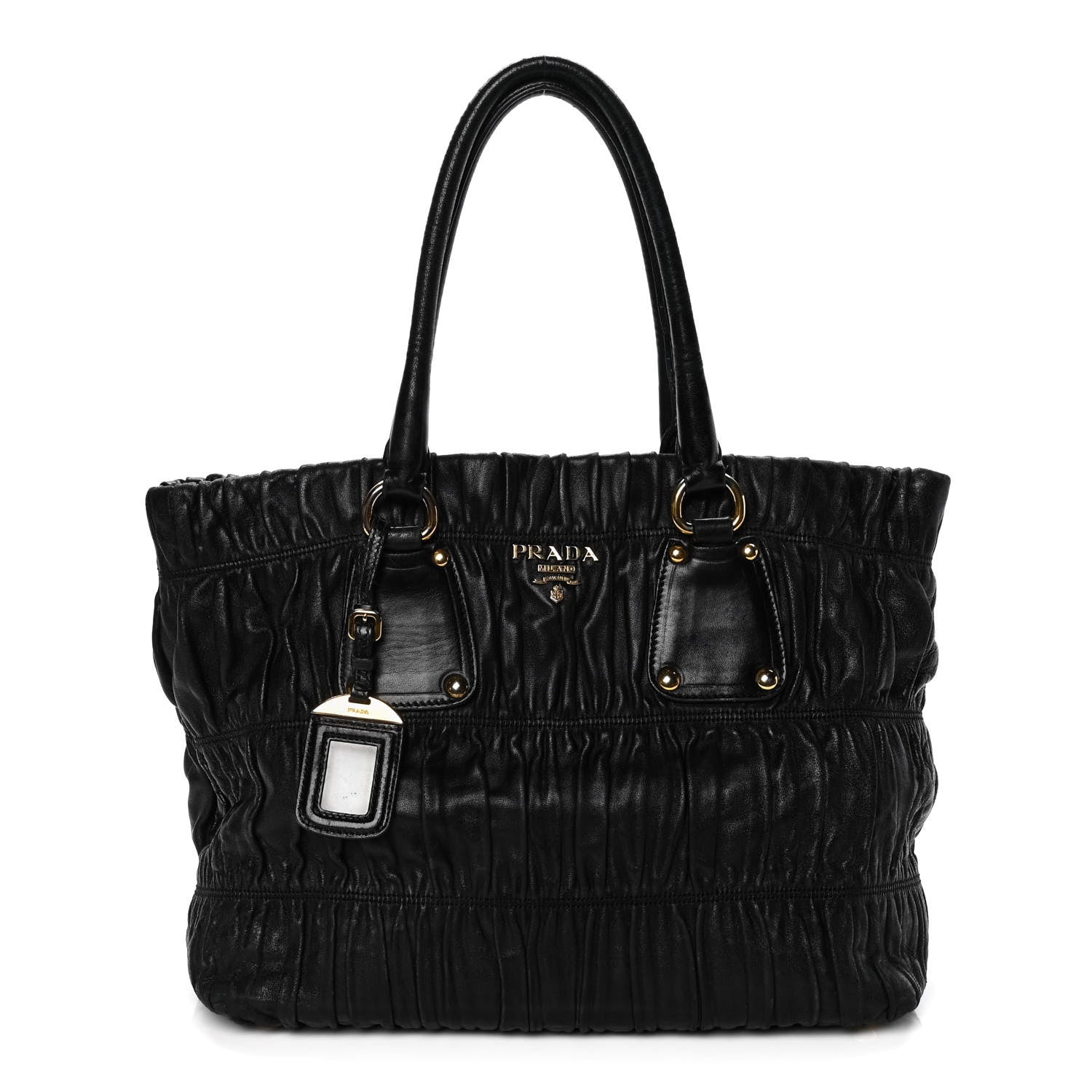 Prada Nappa Gaufre Tote Black 1 of 10