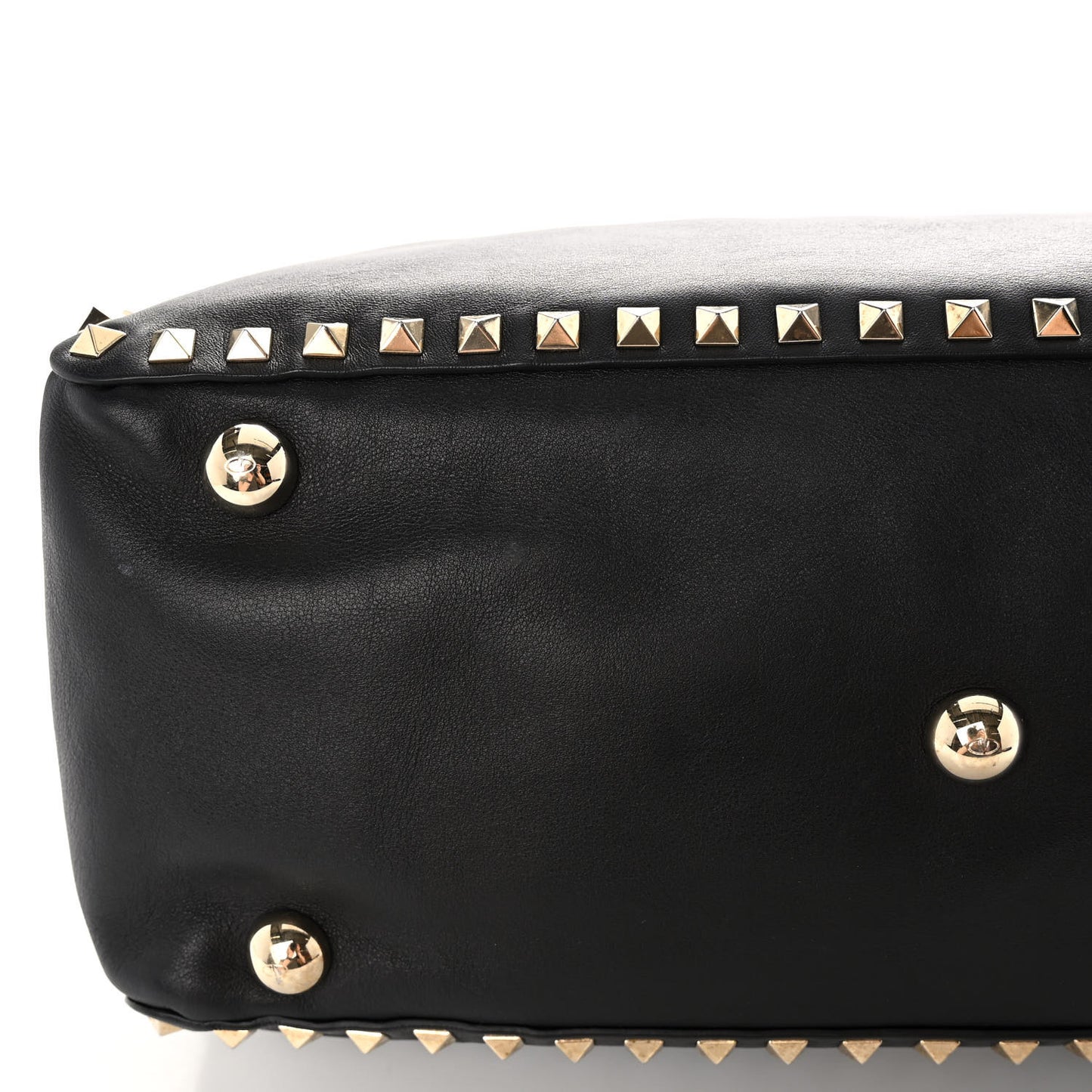 Vitello Medium Rockstud Tote Black