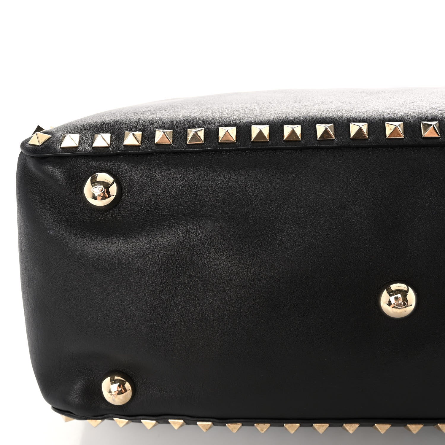 Valentino Garavani Vitello Medium Rockstud Tote Black 16 of 18