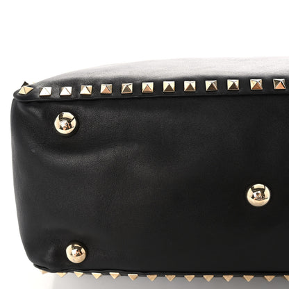 Valentino Garavani Vitello Medium Rockstud Tote Black 16 of 18