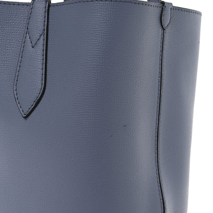 Burberry Calfskin Haymarket Check Small Reversible Tote Slate Blue 18 of 18
