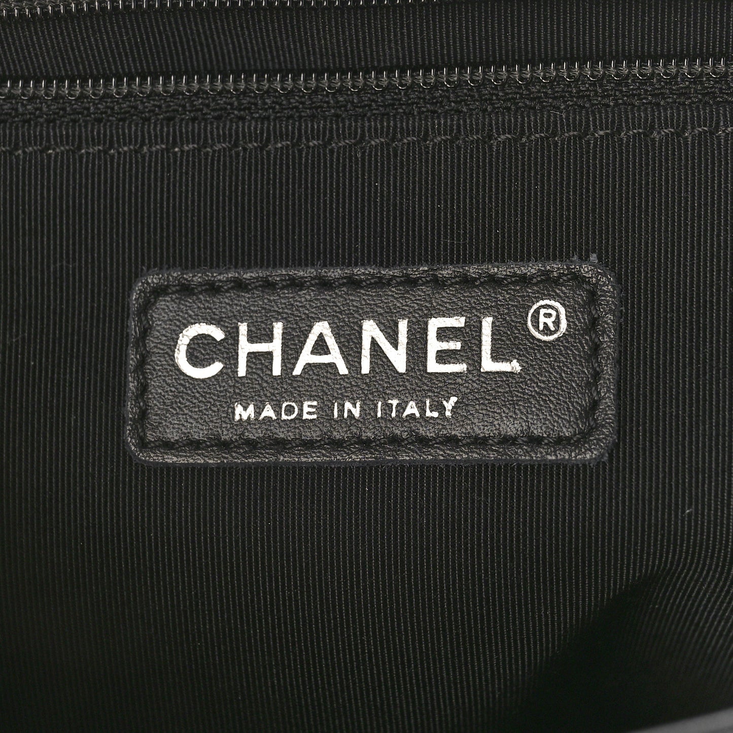 Calfskin Quilted Large Boy Flap Black