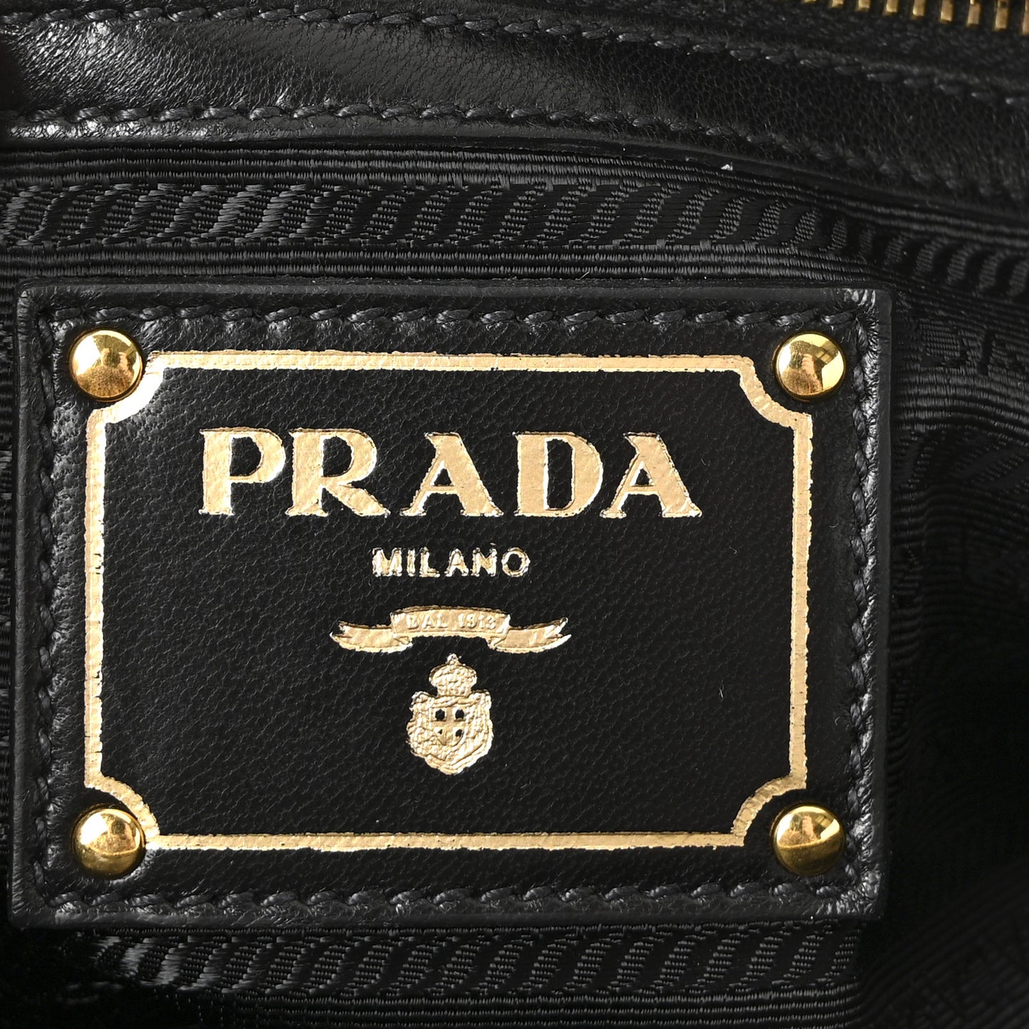 Nappa Gaufre Shopping Satchel Black