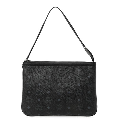 MCM Visetos Liz Shopper Tote Pouch Black 1 of 9