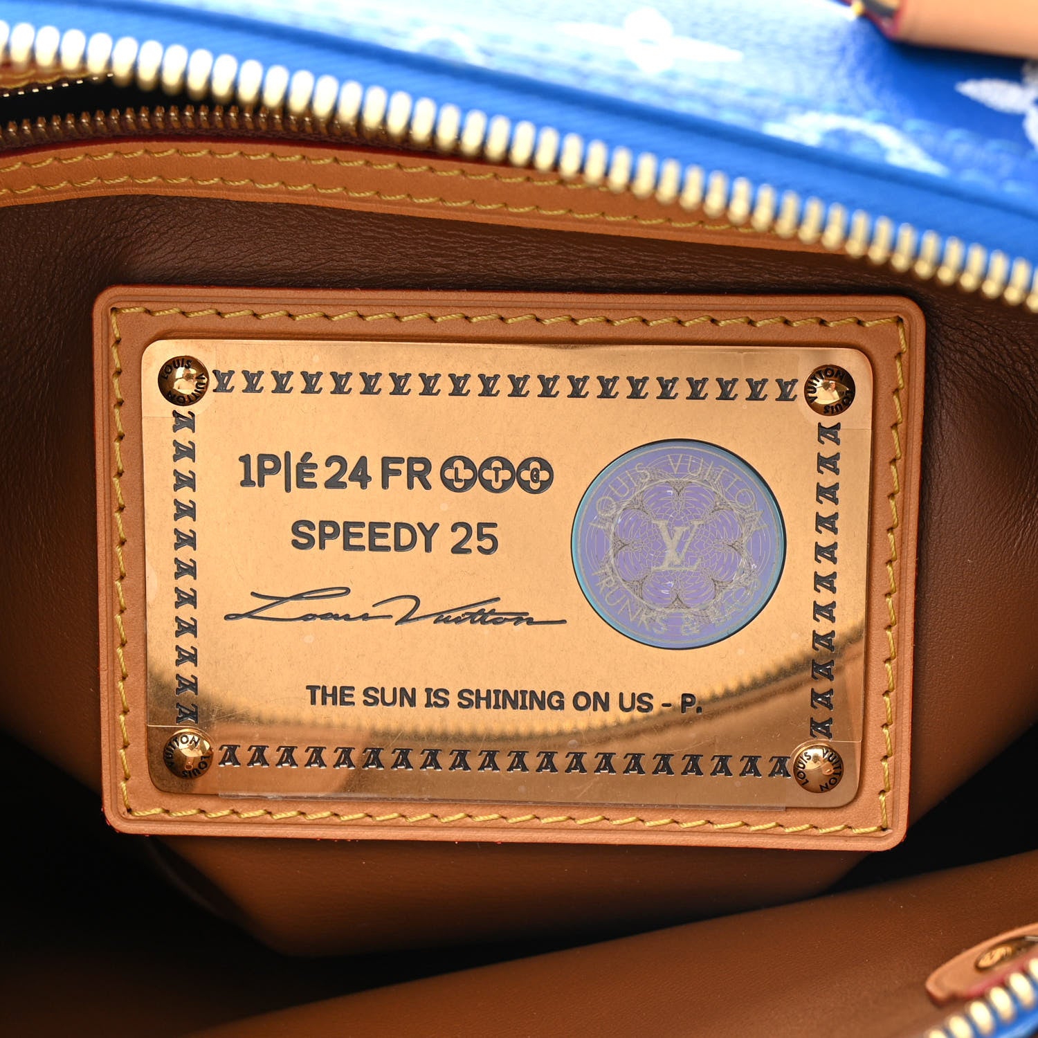 Louis Vuitton Calfskin Monogram Speedy P9 Bandouliere 25 Blue 8 of 12