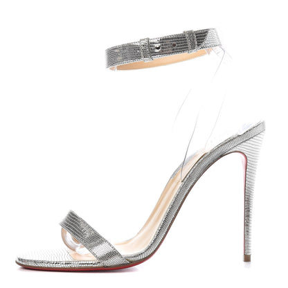 Christian Louboutin Nappa PVC Jonatina 100 Sandals 39 1 of 9