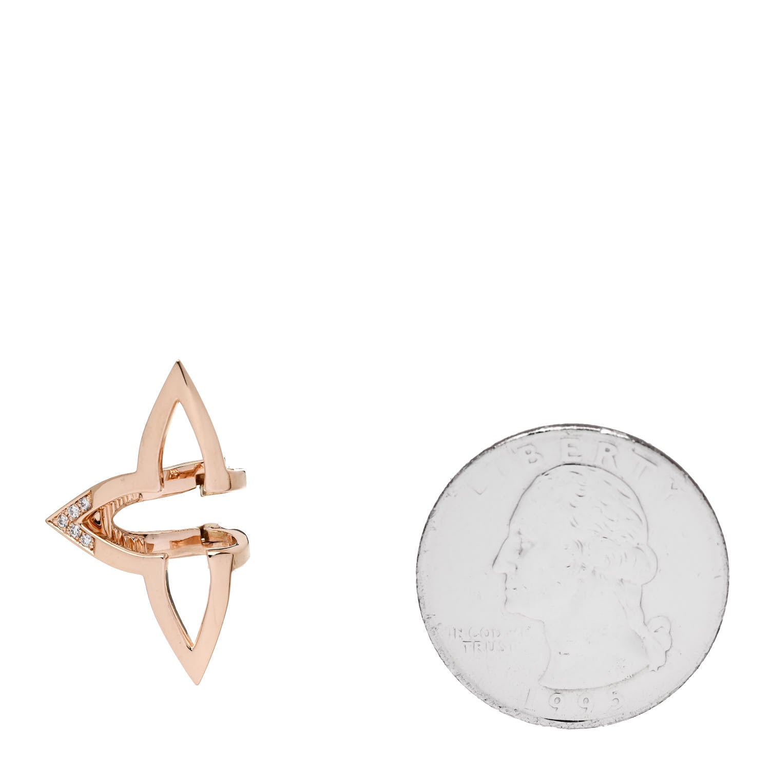 Louis Vuitton 18K Pink Gold Diamond Ombre Blossom Ear Cuff 2 of 4