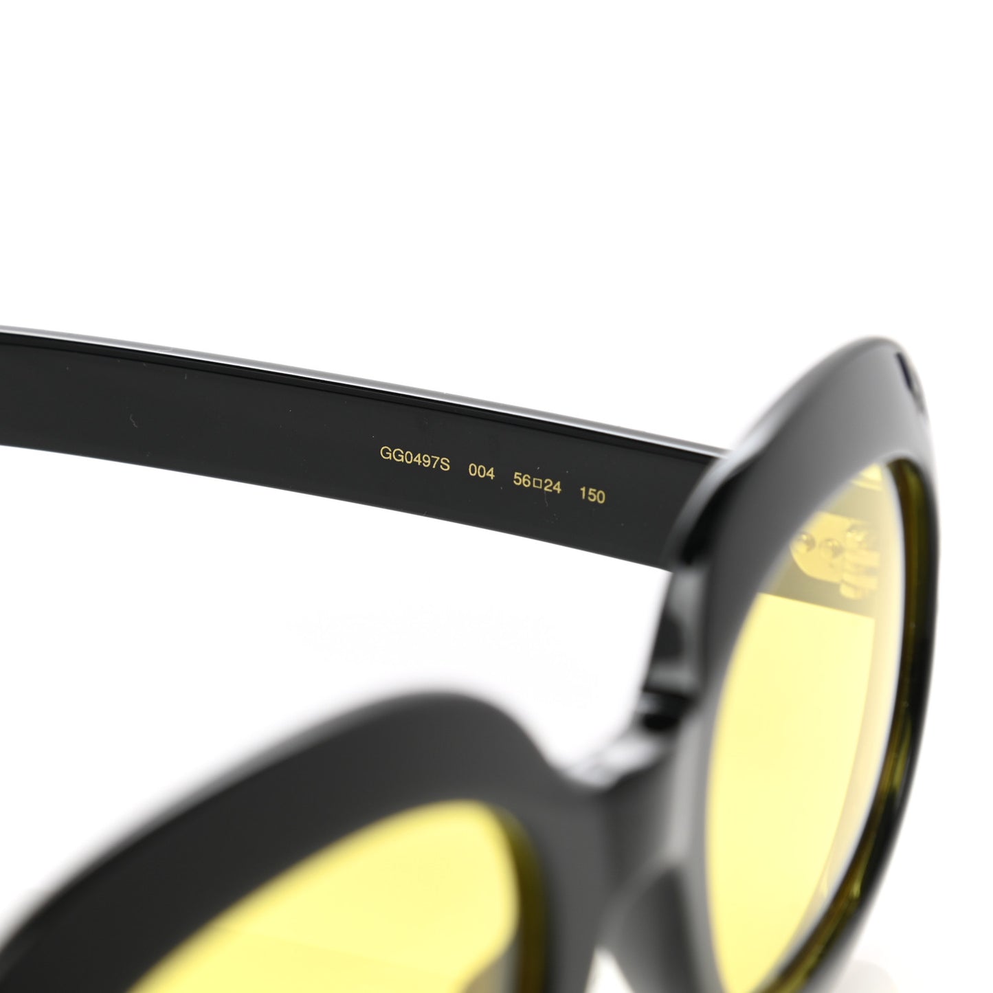 Acetate Round Sunglasses GG0497S Black