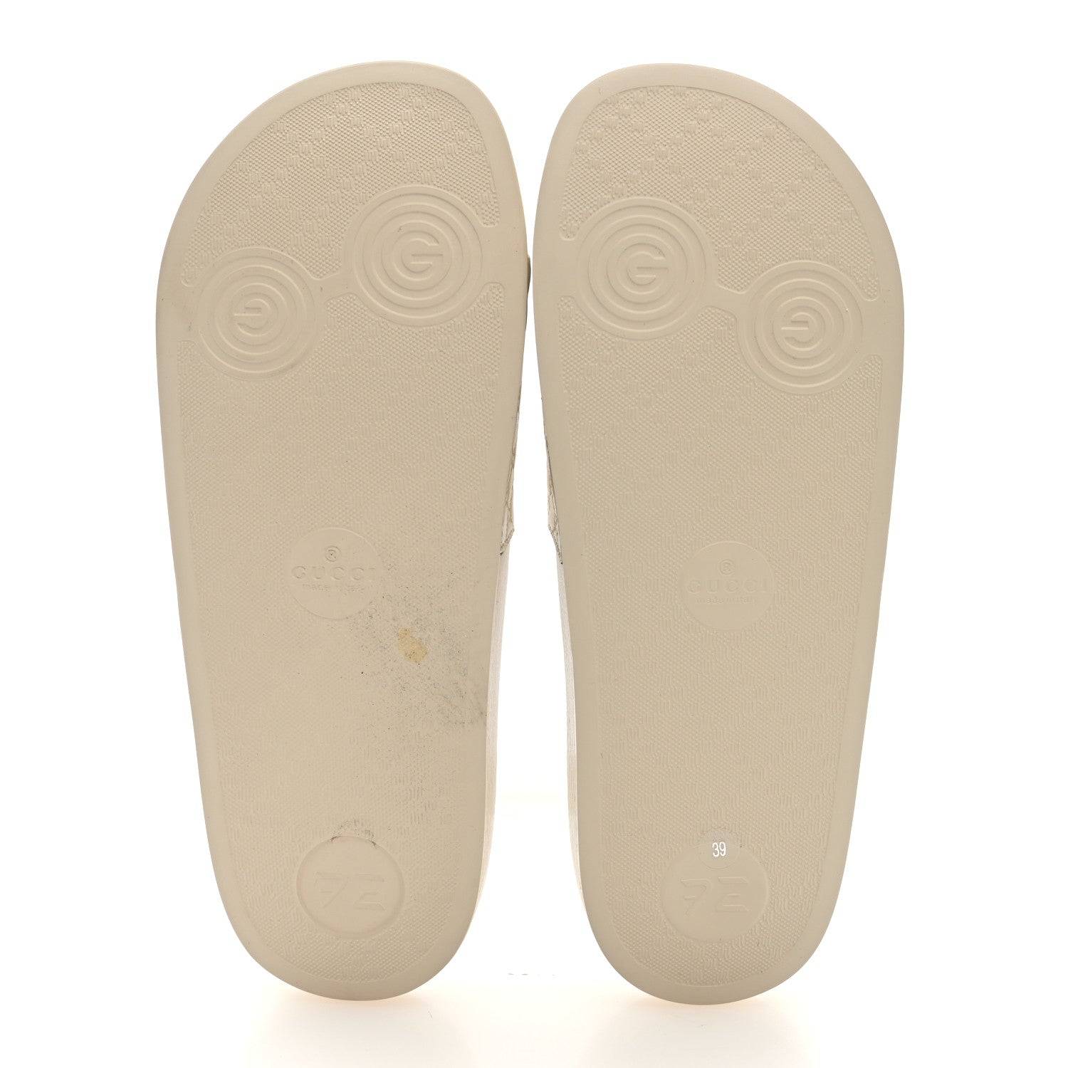 Gucci Microguccissima Slide Sandals 39 Ivory 6 of 9
