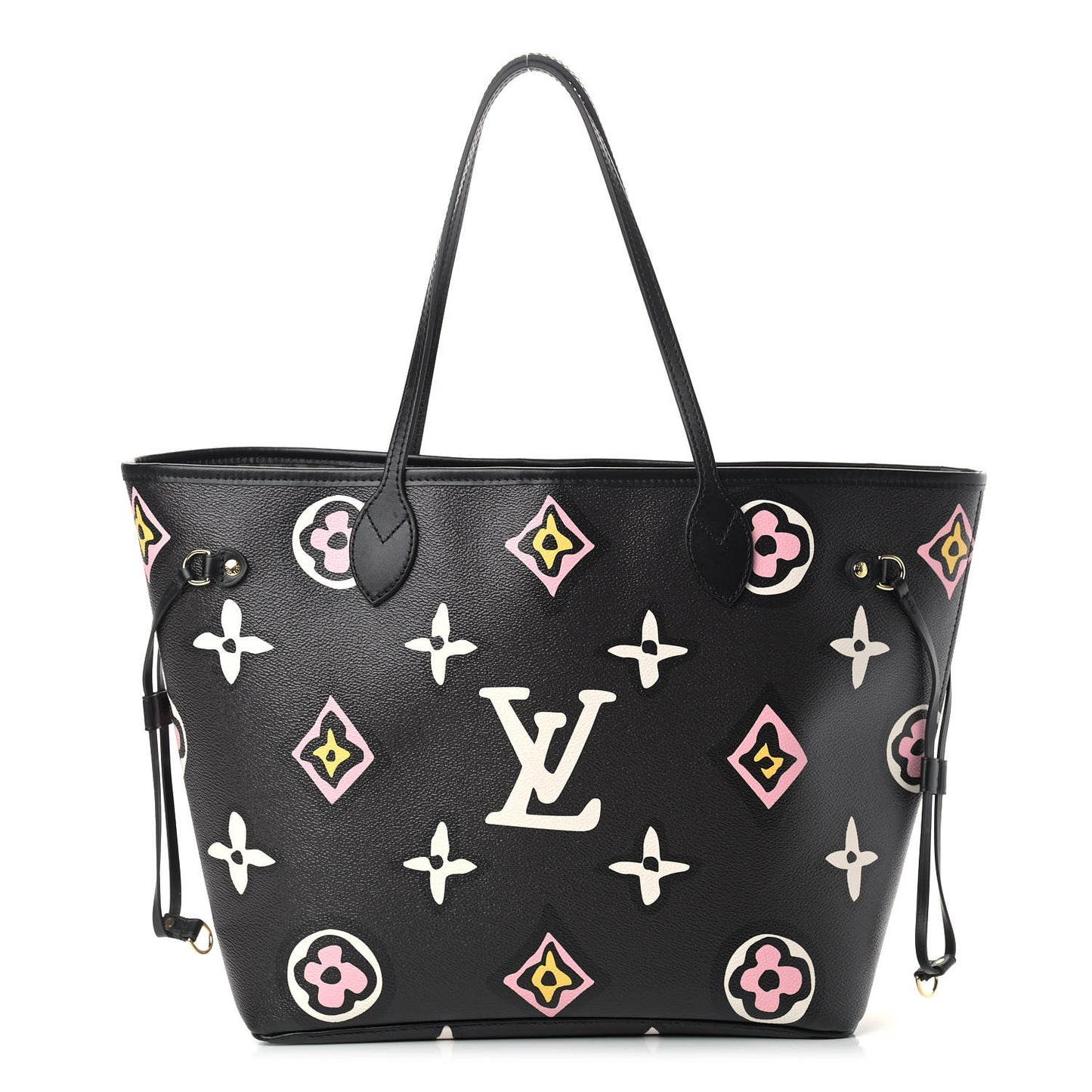 Monogram Giant Wild At Heart Neverfull MM Black