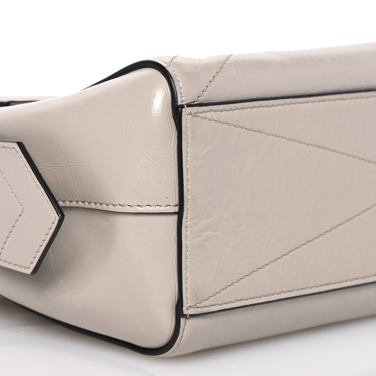 Creased Patent Calfskin Small ID Flap Dune