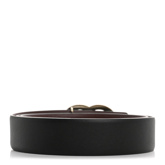 Calfskin CC Reversible Belt 85 34 Black Burgundy