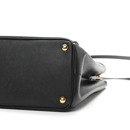 Prada Saffiano Medium Galleria Double Zip Tote Black 9 of 10