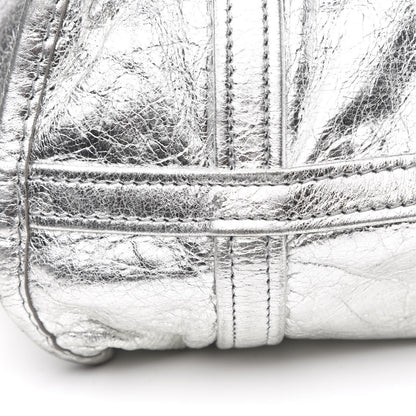 Balenciaga Metallic Calfskin S Bazar Shopper Tote Silver Hardware 9 of 14