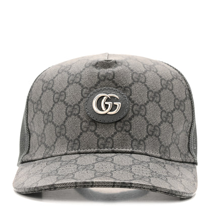 Gucci GG Supreme Monogram Baseball Hat XL Grey Black Graphite Grey 3 of 9