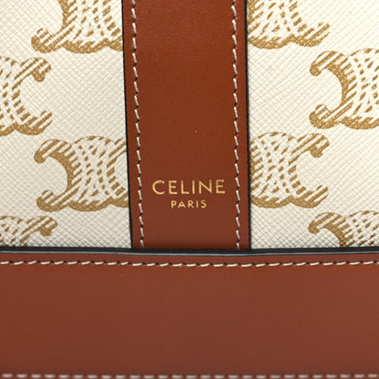 Celine Triomphe Canvas Calfskin Small Bucket Bag White 6 of 10