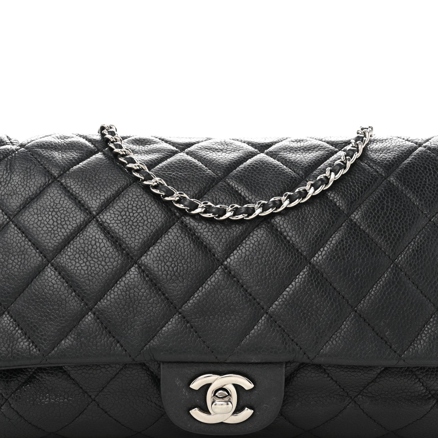 Chanel Caviar Quilted Clutch With Chain Flap Black 7 of 15