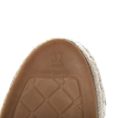 Chanel Lambskin CC Espadrilles 37 Beige Black 9 of 12