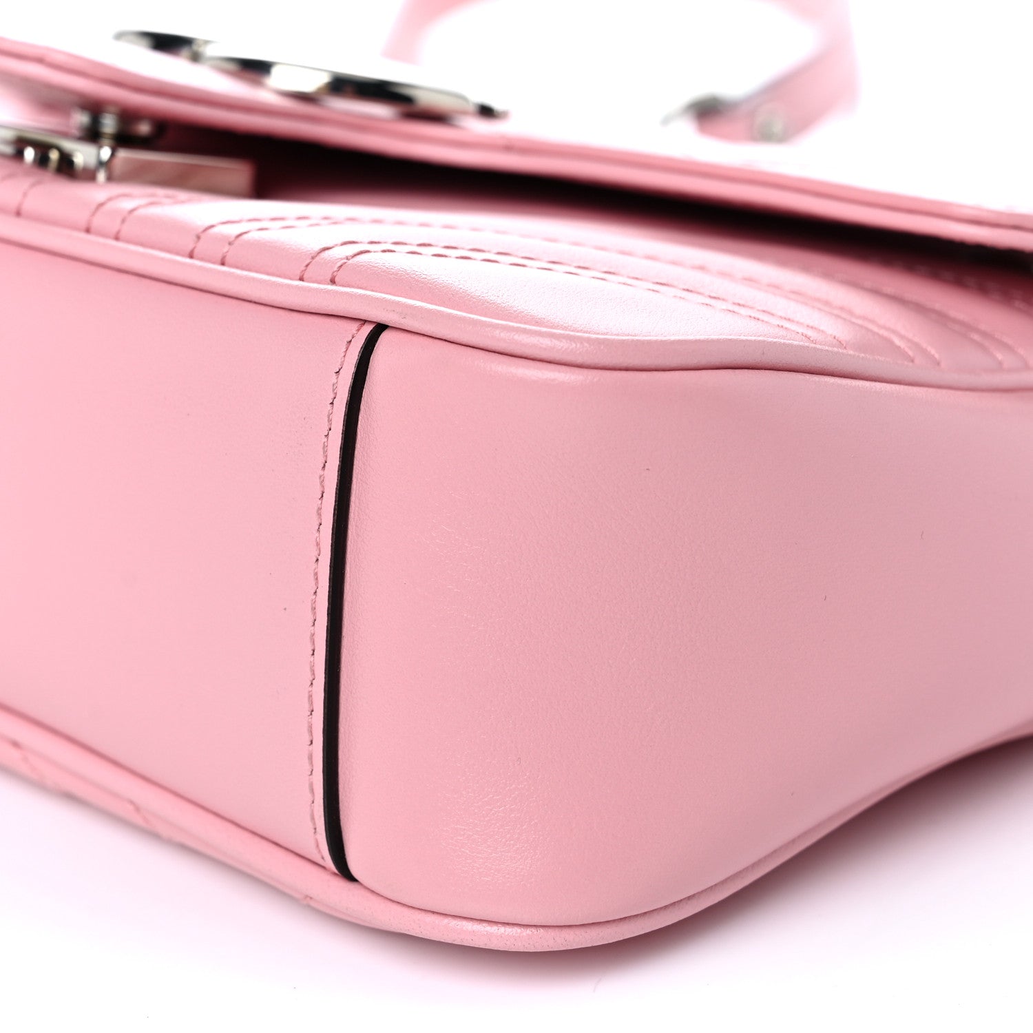 Gucci Calfskin Matelasse Mini GG Marmont Shoulder Bag Wild Rose 10 of 10