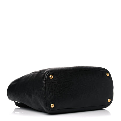 Prada Vitello Daino Side Pocket Tote Black 4 of 25