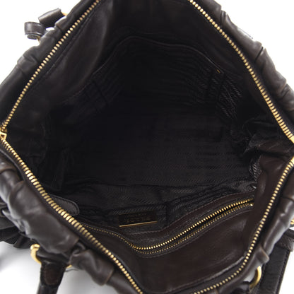 Prada Nappa Gaufre Shopping Satchel Caffe 6 of 18