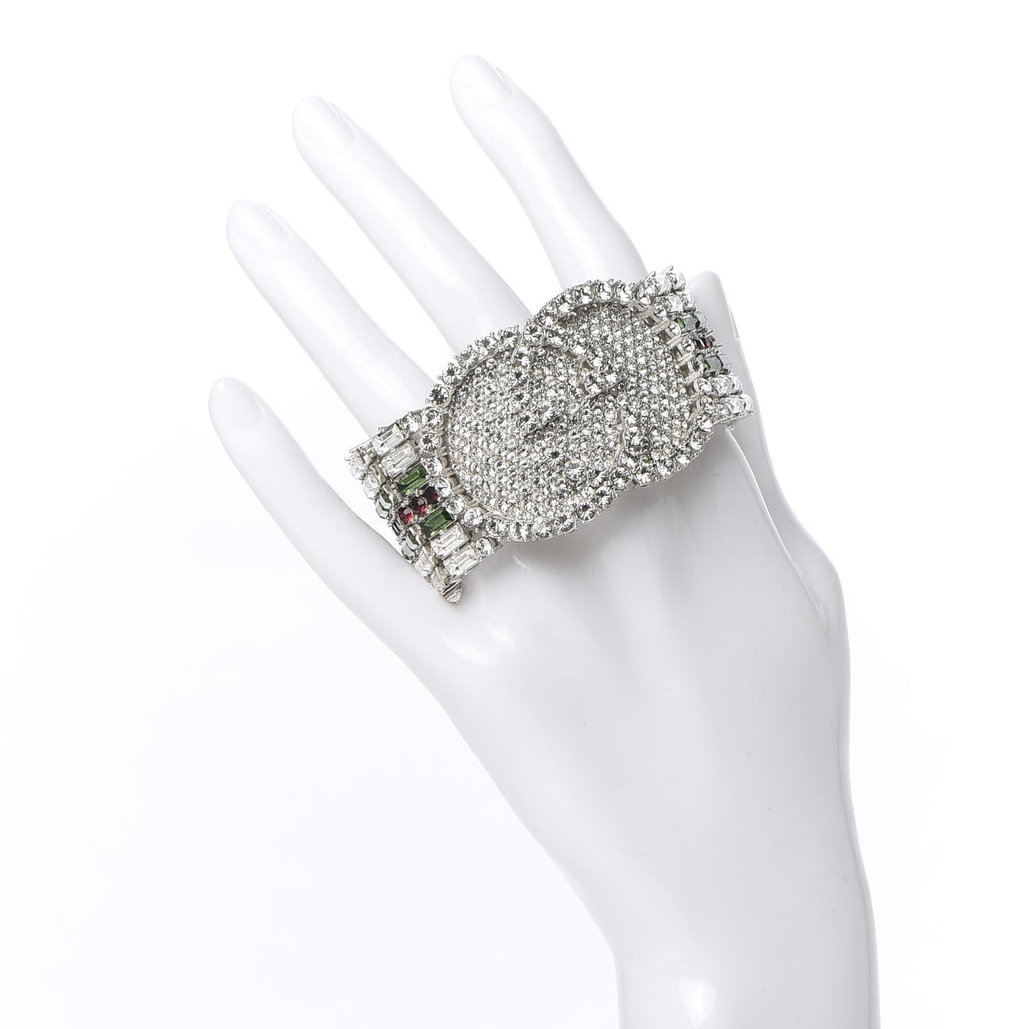 Crystals Double G Web Tennis Bracelet S Multicolor