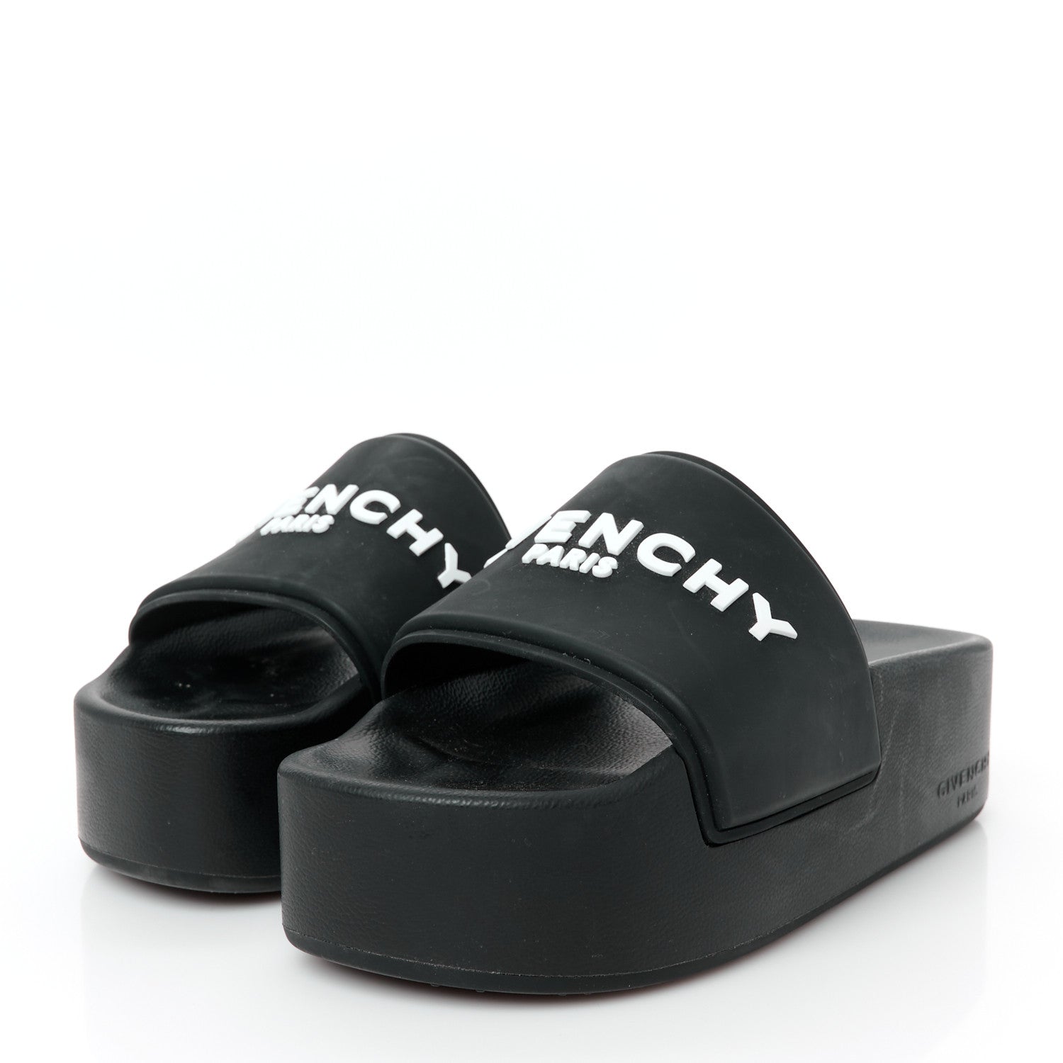 Givenchy Rubber Logo Platform Slides 38 Black 4 of 8