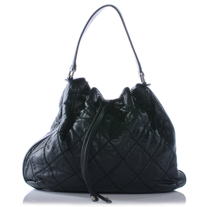 Chanel Calfskin Drawstring Bag Black 1 of 7