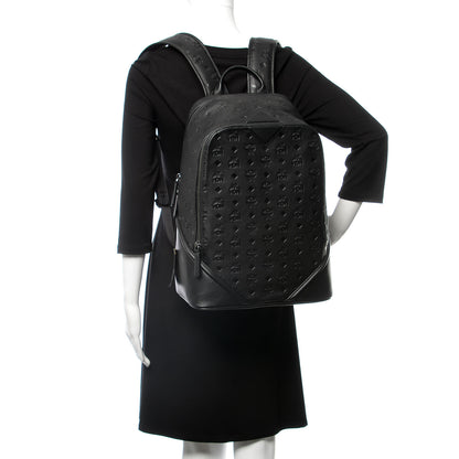 MCM Calfskin Ottomar Monogram Duke Backpack Black 2 of 9