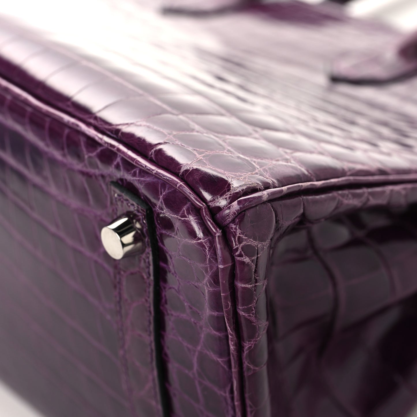 Shiny Niloticus Crocodile Birkin 30 Amethyst