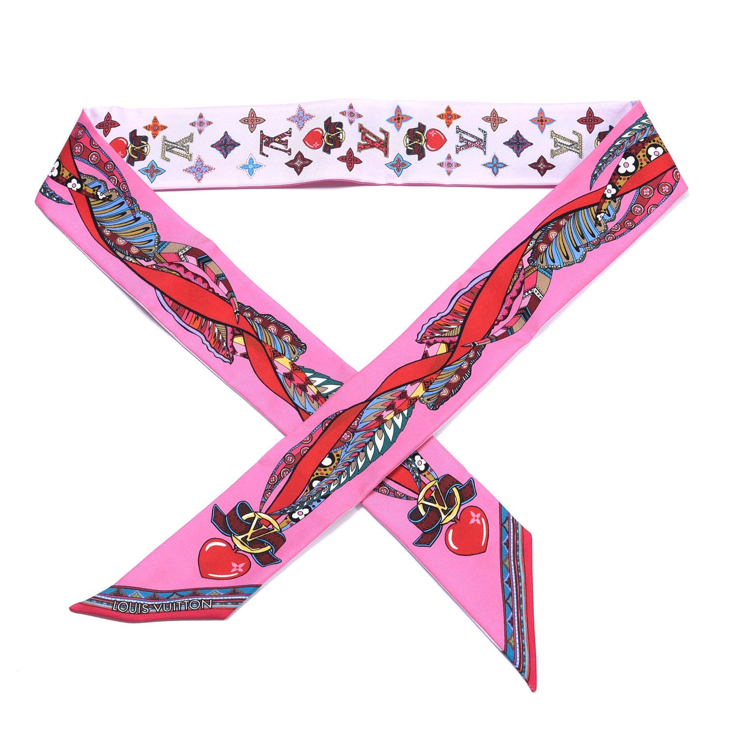 Silk Monogram Romance BB Bandeau Rose