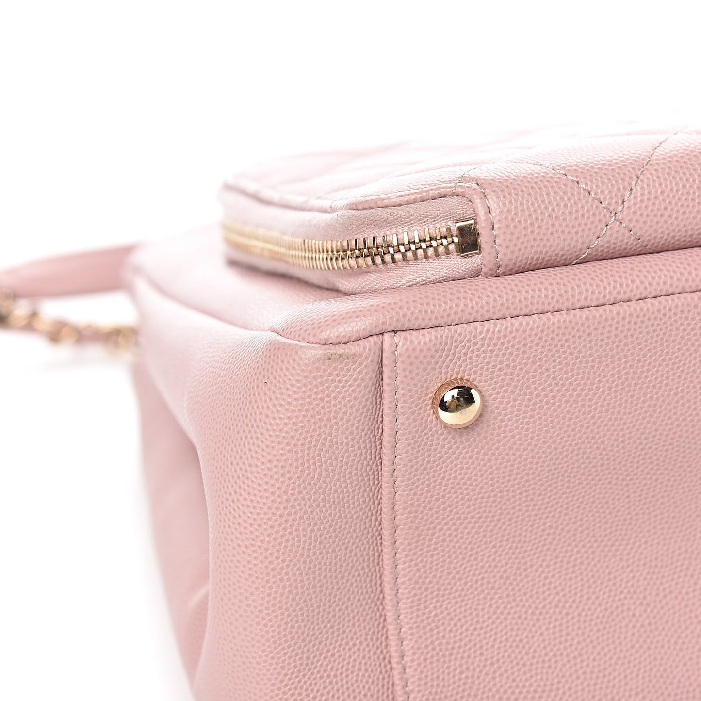 Caviar Quilted Small Business Affinity Shopping Bag Light Pink