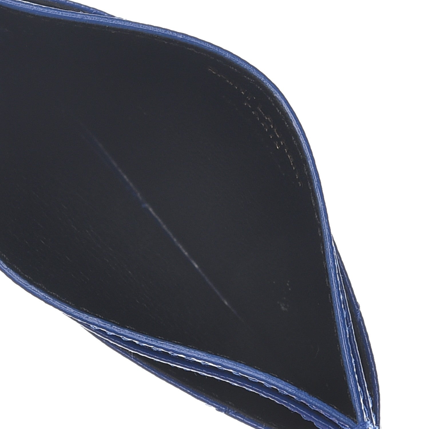 Saint Laurent Grain De Poudre Matelasse Monogram Credit Card Case Blue Majorelle 4 of 8