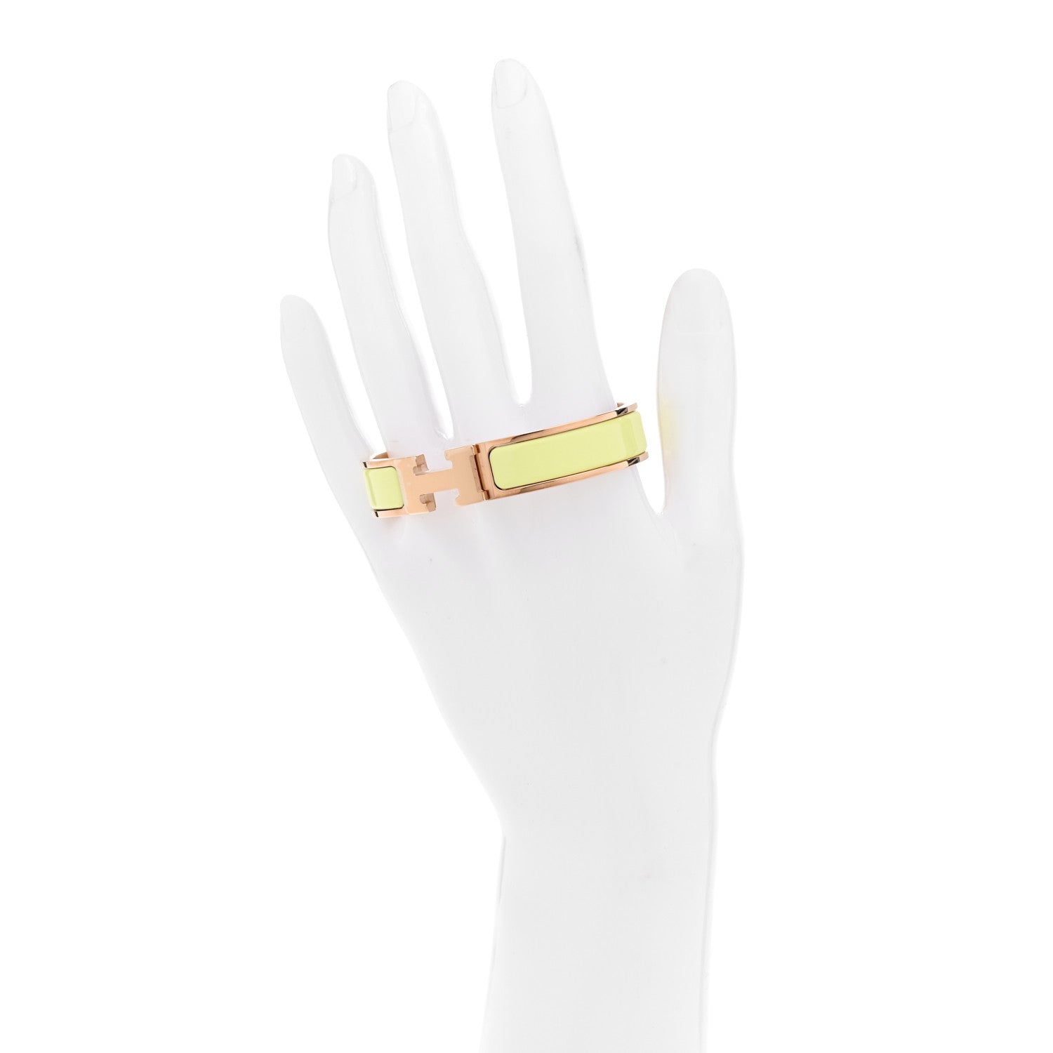 Hermes Enamel Narrow Clic Clac H Bracelet PM Poussin 2 of 7