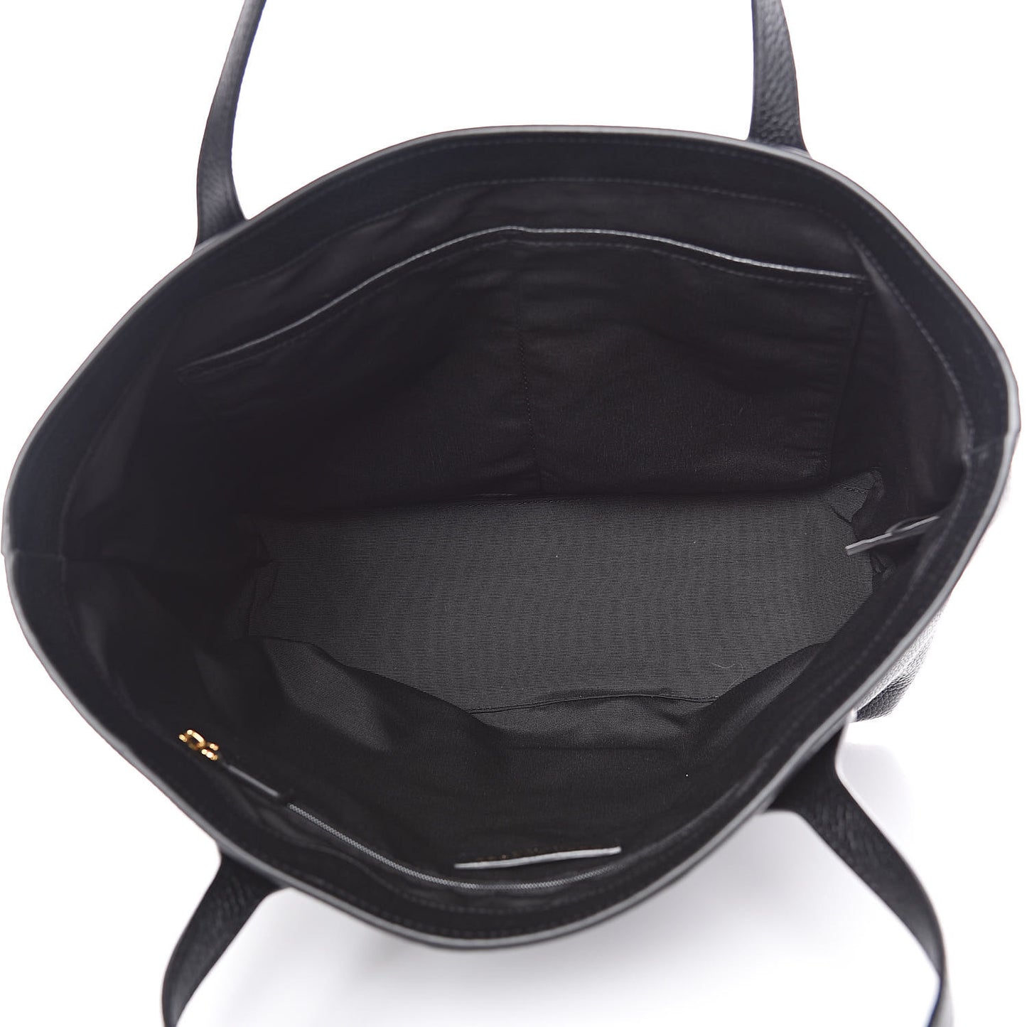 Pebbled Calfskin Shopping Tote Black