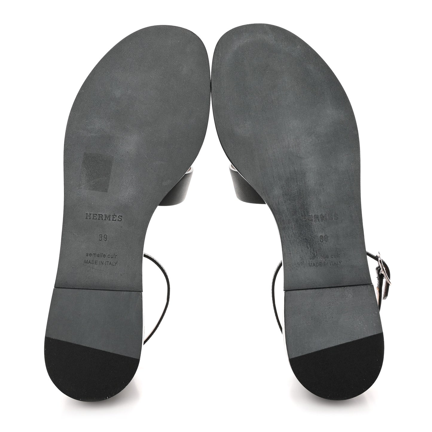 Calfskin Santorini Sandals 39 Black
